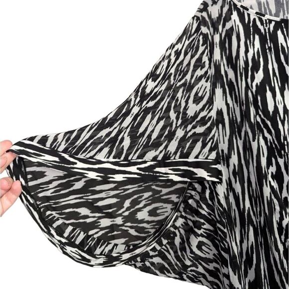 Cacique Swim Lane Bryant black & white tie dye Ikat sheer coverup tunic 2X 18/20 - Picture 4 of 6